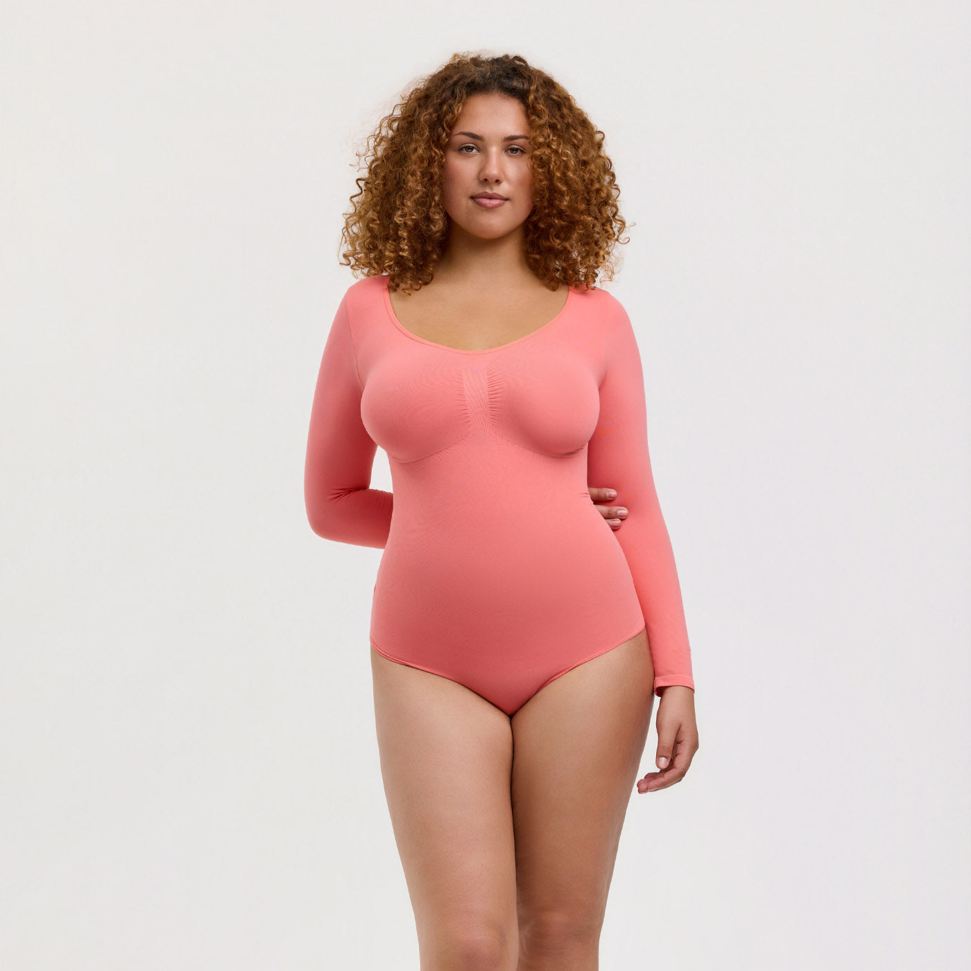 Bodysuit Sculpting Shapewear Longsleeve mit String