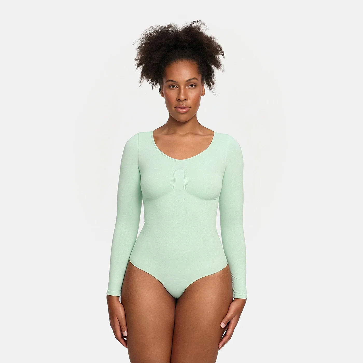 Bodysuit Sculpting Shapewear Longsleeve mit String