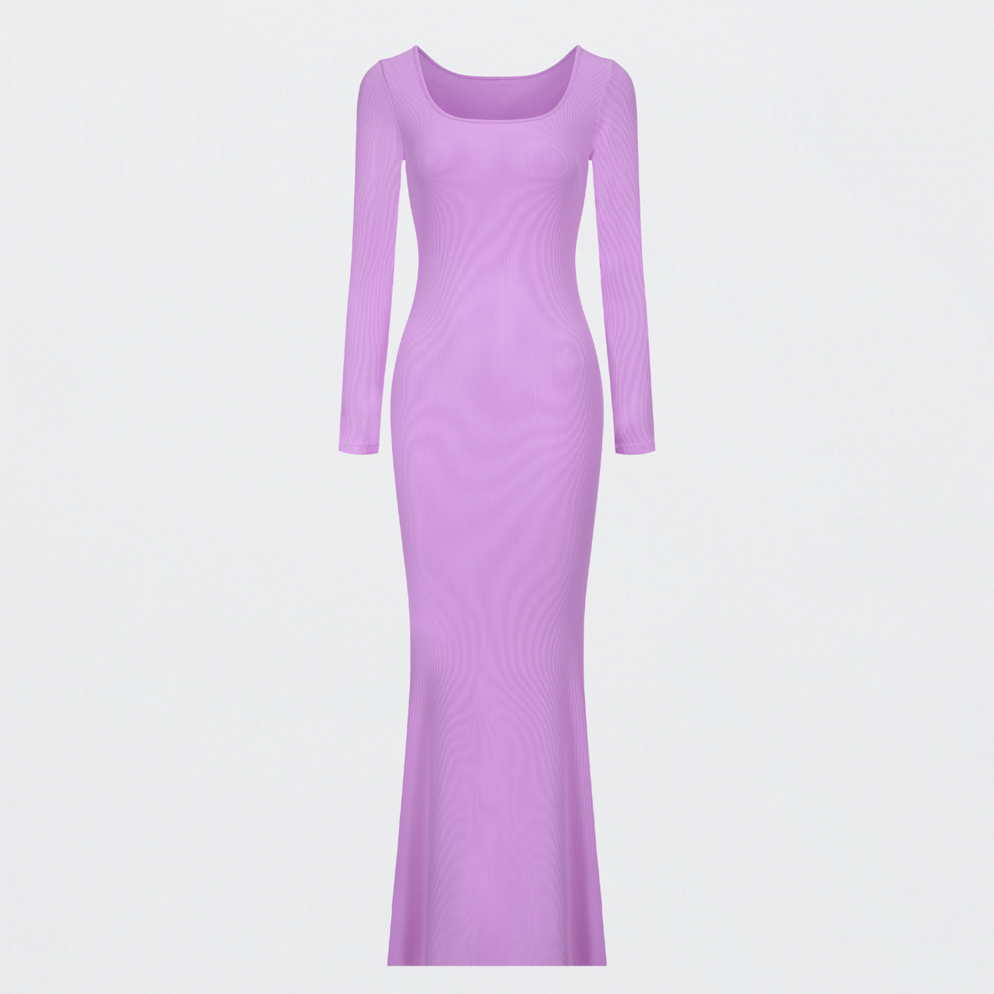 Ribbed Long Sleeve Maxikleid