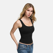 Cotton Tank with Built-In Push-Up Bra